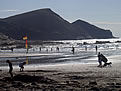 Bathers on Crackington Beach
