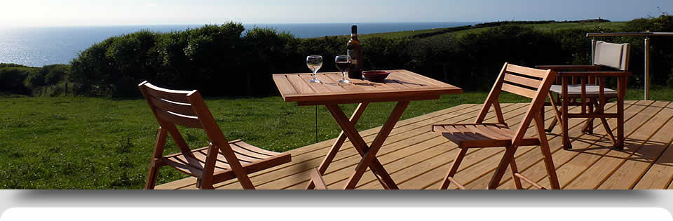 View from Glamping Log Cabin